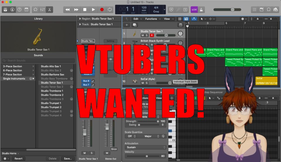 ATTENTION VTUBERS!!!
I wanna make a custom BGM for YOUR streams! Please drop a reference of yourself below (so I can get a feel for how the song should turn out) as well as what genre you'd like the music to be in! I'll make this music live on my stream &amp; send it to you! #Vtuber