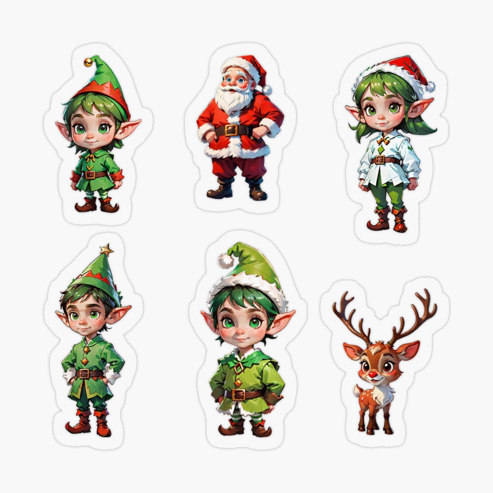 Christmas Stickers In My Redbubble Shop #RBandME:  redbubble.com/i/sticker/Sant… #findyourthing #redbubble #ChristmasGift #Christmaself #Santa #stickers #festive #reindeer #Rudolph #elf #elves #xmas #christmasstickers #fatherchristmas #SantaClaus
