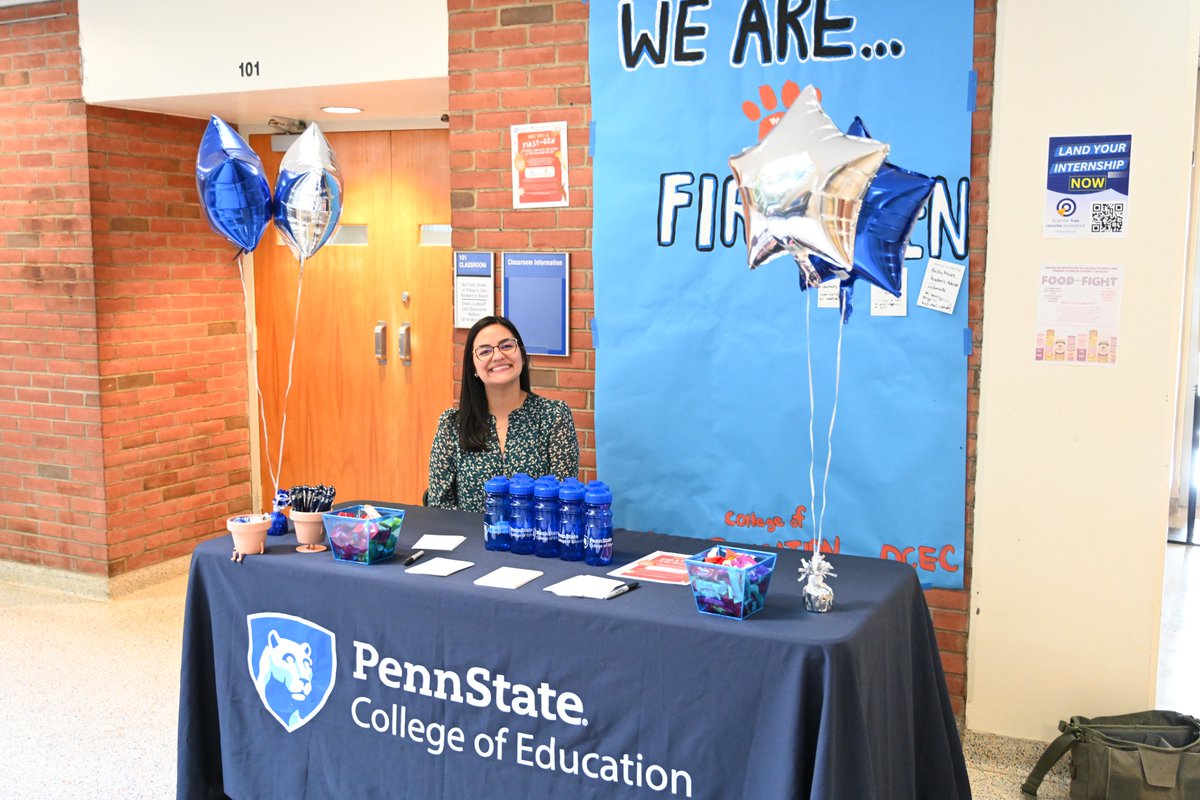PSU_CollegeOfEd's tweet image. Come see what our director of recruitment and undergraduate student engagement Kristine Altland is doing in Chambers!

If you're a first-generation student, staff or faculty, she wants you to stop by until noon and be part of the #PSUFirstGen celebration!

#WeAre #changED