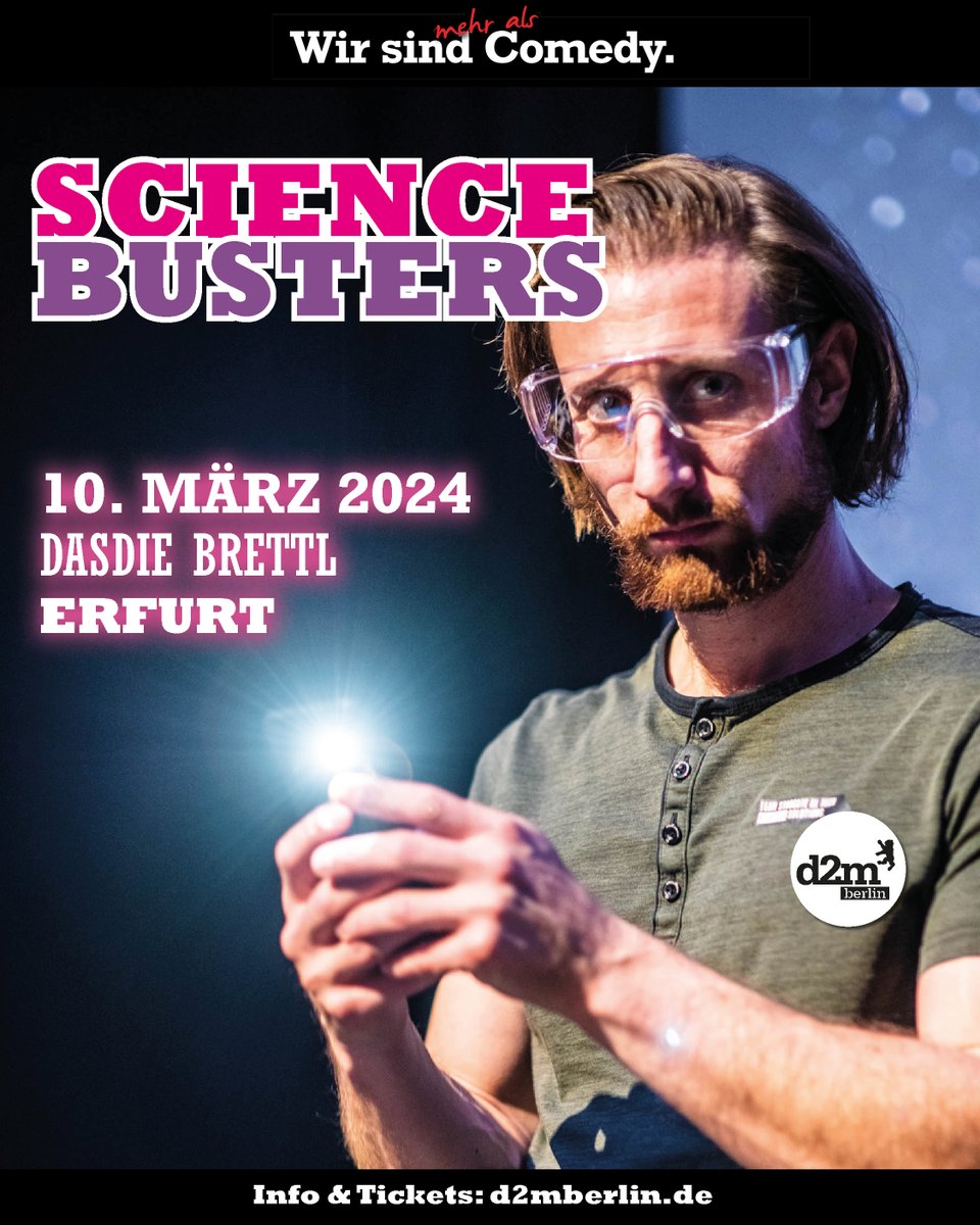 Die Kelly Family der Naturwissenschaften feiert: 15 Jahre Wissenschaft im rosa Trikot. Mit DIY-Sauerstoffkatastrophe, illegalem Glücksspiel, Flammenhölle für Anfänger und on stage Vulkanausbruch: d2mberlin.de/veranstaltung/…