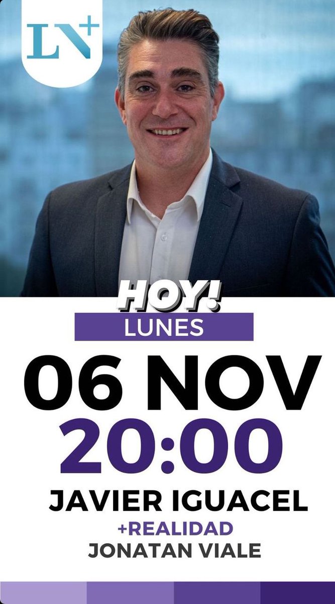 VazquezEstela1's tweet photo. Hoy!!! @JavierJiguacel 20 hs con @JonatanViale por LN+. 🇦🇷💪 https://t.co/tDRHsxmnVA