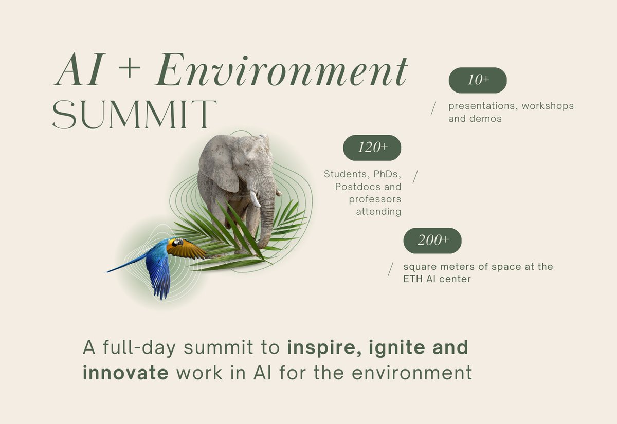 We are proud to partner with <a href="/xprize/">XPRIZE</a> finalists <a href="/GainForestNow/">Gainforest.Earth</a> &amp; <a href="/ETHBiodivX/">ETH BiodivX</a> for this week's AI + Environment Summit in Zürich🇨🇭

Join <a href="/RegenRene/">Rene | Celo ◘ 🦇🌳</a> for an interdisciplinary event at <a href="/ETH_AI_Center/">ETH AI Center</a> to inspire &amp; innovate 🌱

🗓️ Nov 10
⏰ 9:30am

Register ↓
summit.biodivx.org
