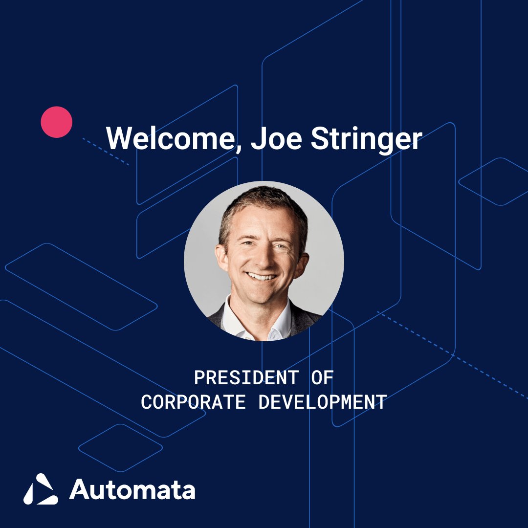 automata_tech's tweet photo. Former lead investor, Joe Stringer, joins Automata's leadership team 📢 

With his long track record in the health and life sciences sector and commitment to making a tangible difference to society, he's a valuable addition.

Read the press release ➡️ https://t.co/cyRp0k9BGY https://t.co/EHX8ZKFPw1