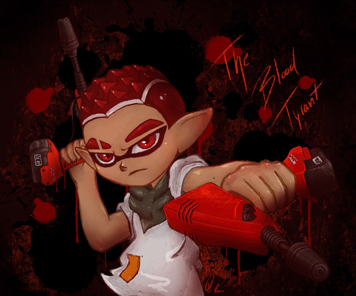 For <a href="/AmTyrant/">I am the Blood Tyrant</a> 😄
#Splatoon3 #splatoonart #Splatoon