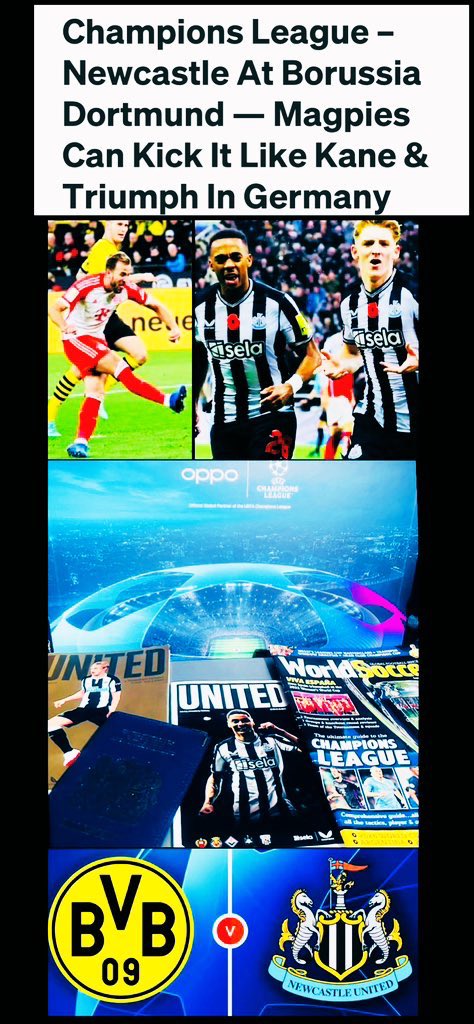 footiepassion's tweet photo. 🌌⚽️ 🗞️ @ChampionsLeague Preview – @NUFC At @BVB  — Magpies Can Kick It Like Kane &amp; Triumph In Germany

https://t.co/8DYb4tLEk1

New #NUFC #BORNEW📰via @Medium by @UltraStarTime✍️

🏆 @UEFA CL Group F MatchWeek 4
🏟️Signal Iduna Park🇩🇪⏱️5.45pm🇬🇧KO
Ref: A. Hernandez 🇪🇸VAR: Grande🚩 https://t.co/R6ArJgqV6x