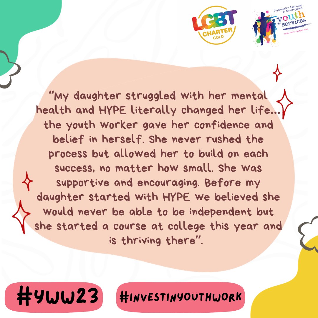 CLD Youth Services support young people into positive destination through our HYPE employability programme, Skills Training programme and our MCMC worker based in all the secondary schools.
Below is what some young people and their families had to say. #nyww23 #investinyouthwork
