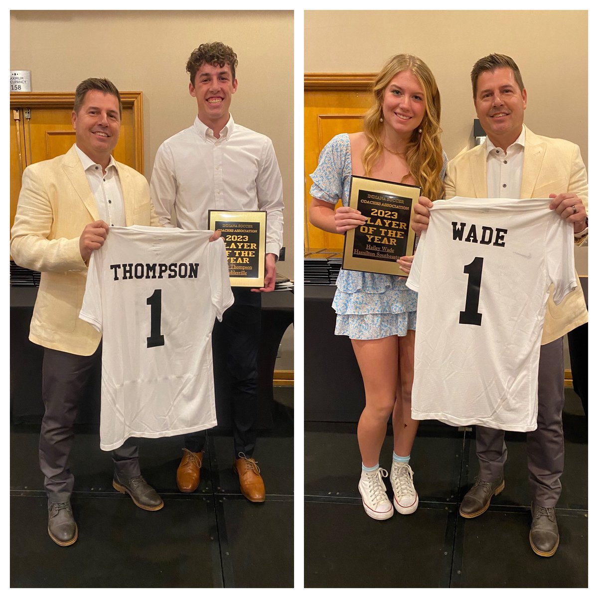 ISCA (@indianasoccerca) on Twitter photo Congratulations to the 2023 Indiana Soccer State Players of the Year!
Cole Thompson of Noblesville
Hailey Wade of Hamilton Southeastern
<a href="/janie_ulmer/">Janie Hagenow</a> <a href="/IHSAA1/">IHSAA</a> <a href="/HSEAthletics/">HSE Royals Athletics</a> <a href="/MillerNationAD/">The Noblesville Millers</a> <a href="/HSEGirlsSoccer/">HSE Girls Soccer</a> <a href="/MillerBSoccer/">Miller Boys Soccer</a>
indianasca.com Congratulations to the 2023 Indiana Soccer State Players of the Year!
Cole Thompson of Noblesville
Hailey Wade of Hamilton Southeastern
<a href="/janie_ulmer/">Janie Hagenow</a> <a href="/IHSAA1/">IHSAA</a> <a href="/HSEAthletics/">HSE Royals Athletics</a> <a href="/MillerNationAD/">The Noblesville Millers</a> <a href="/HSEGirlsSoccer/">HSE Girls Soccer</a> <a href="/MillerBSoccer/">Miller Boys Soccer</a>
indianasca.com