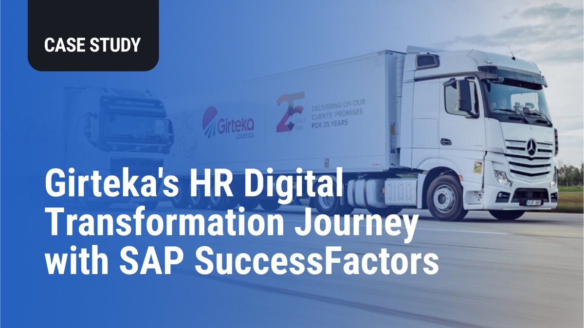 #Girteka's HR Transformation: Powered by @SAP #SuccessFactors & Automation. Explore their journey to operational efficiency and sustainable logistics in this case study: bit.ly/46YpDHD #DigitalTransformation #SAPSuccessFactors #LogisticsInnovation