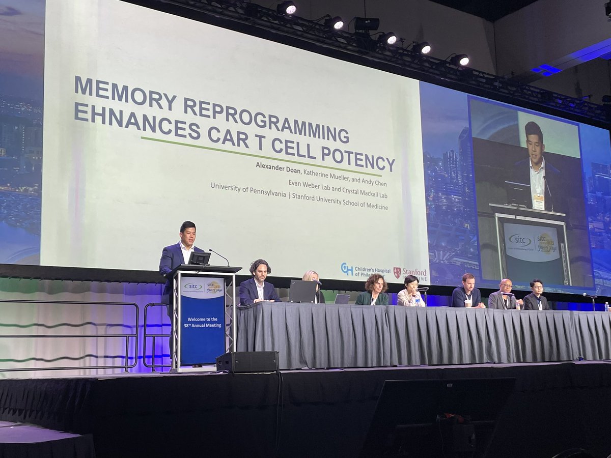 EvanWeberPhD's tweet photo. Still buzzing from @alexdoan96 and @kpmueller1 presentations at #SITC2023. Couldn’t be prouder of these rockstar trainees 💪🏻💪🏻

See you next year @sitcancer! https://t.co/GGCLwpTtUV