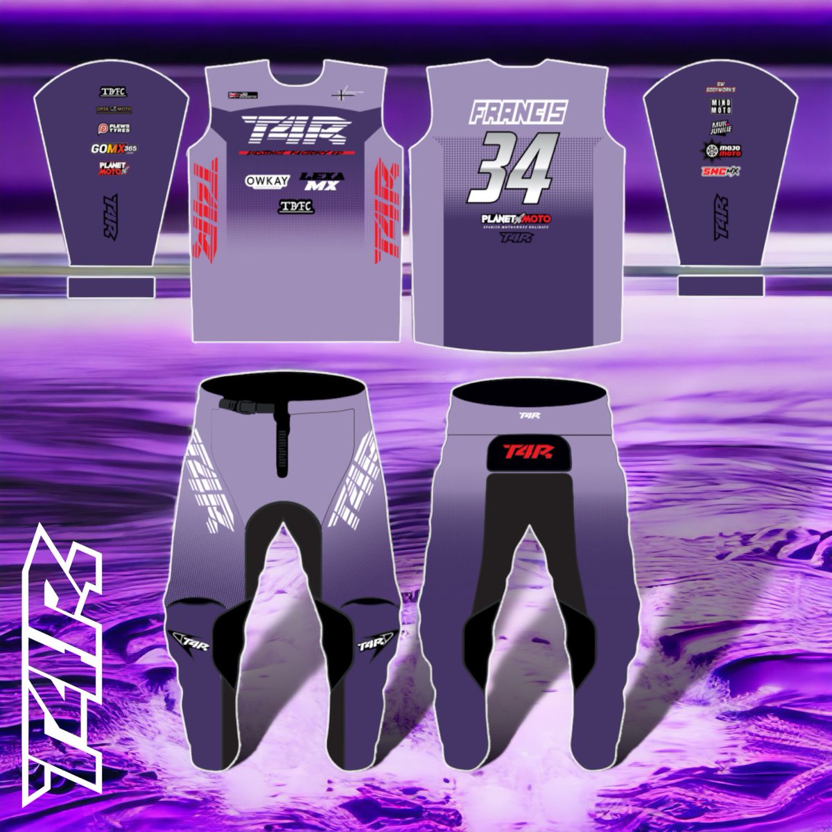 Thirty4Racing's tweet photo. T4R Distinct 2024

Violet/Purple

All kits come with FREE sublimated printing of name/number and logos! 

Adult £194.99 
Youth £109.99

Contact us for more info! 

Trade prices available. 
Trade Collab kits available

#Designedbyridersforriders #T4R https://t.co/YCuTmOazul