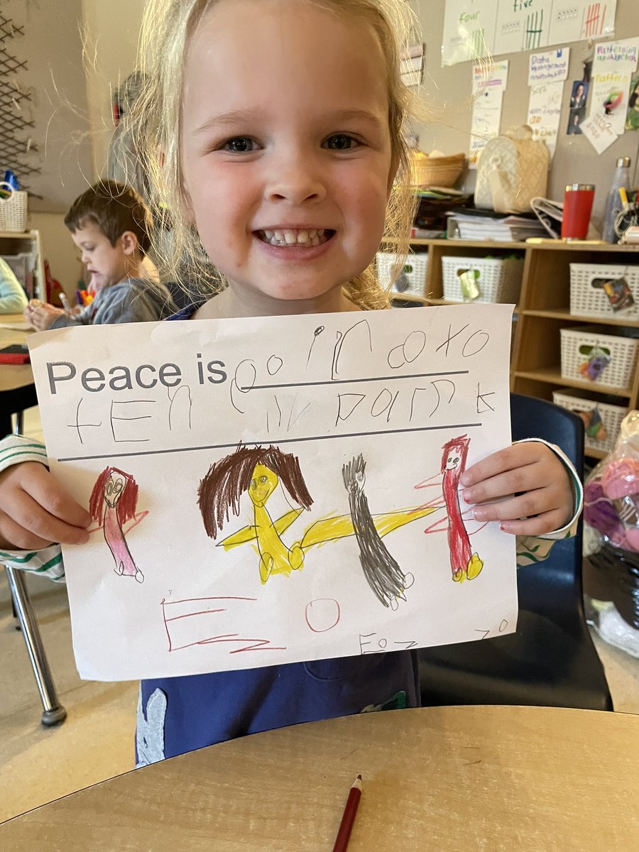 We are learning all about peace in honour of Remembrance Day <a href="/AVG_Griffins/">A.V. Graham</a>. We read The Peace Book and we are making text connections by thinking about what peace means to us.