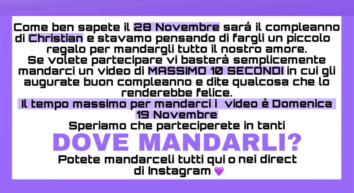 webbohpolli's tweet photo. ❗️ATTENZIONE❗️
Se sei Christian Stefanelli SALTA QUESTO TWEET
Se invece NON sei Christian allora leggi con attenzione. Grazie💜. https://t.co/h1SIHrEG6v