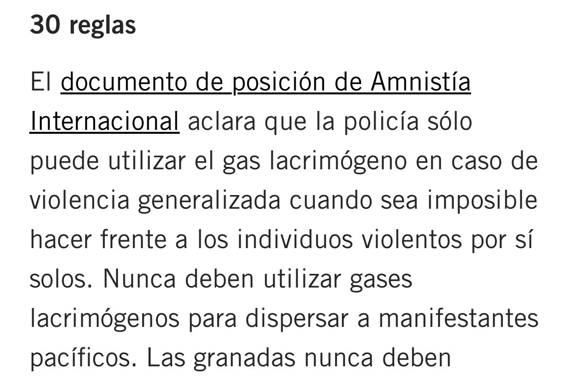 ¿Gas lacrimógeno contra qué violencia generalizada?
