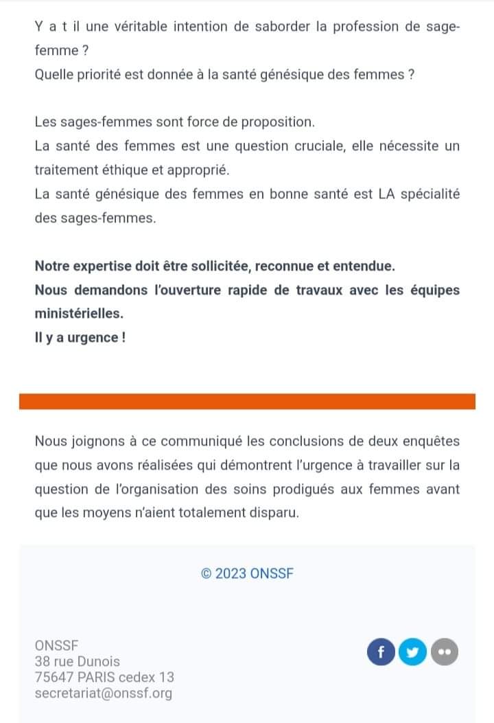Organisation Nationale Syndicale des Sages-Femmes tweet media