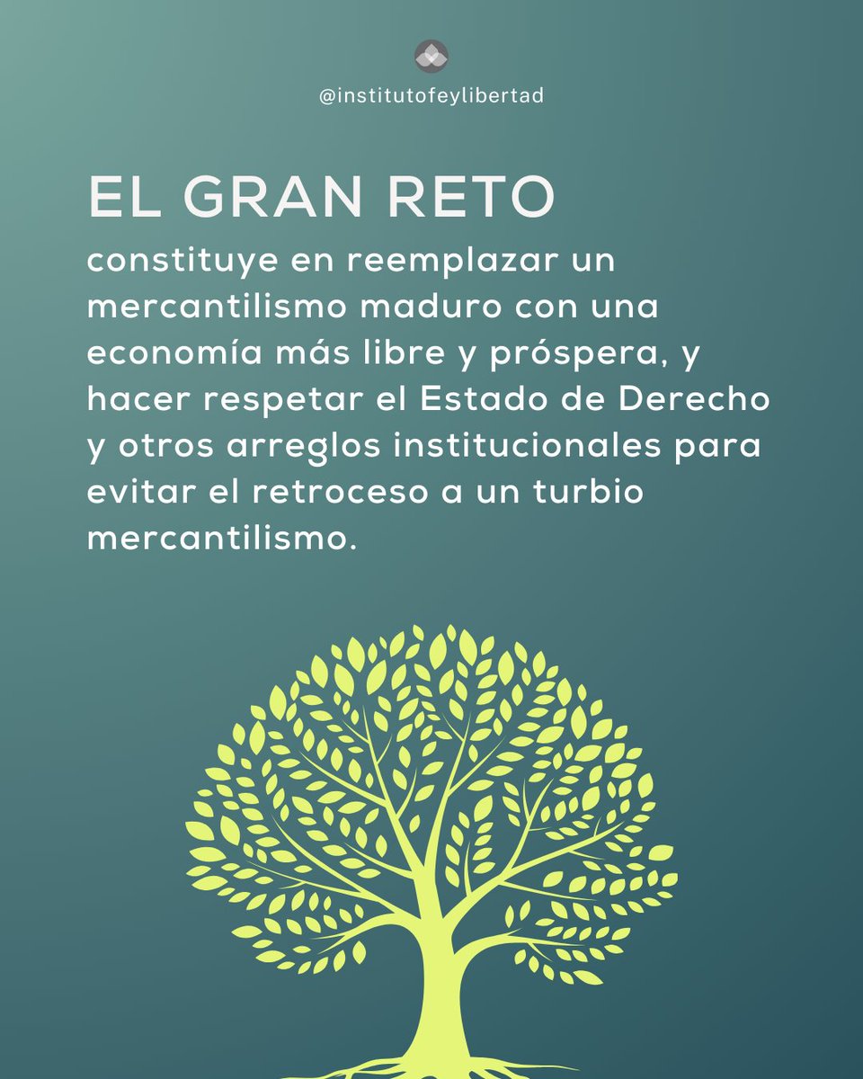 Muchas personas rechazan de tajo el libre mercado porque piensan que el sistema económico en el que viven es capitalismo... En realidad, nuestra economía es más mercantilista que capitalista…

¿Cómo combatimos el mercantilismo? 💰

Lee la entrada:
feylibertad.org/mercantilismo-…