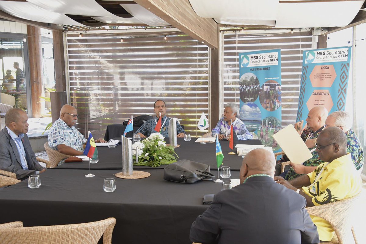 🇫🇯🌴 Bula Vinaka! Kia Orana from the Cook Islands! 🌴🇨🇰
"For the first time, PIFS is granting the MSG Leaders caucus the opportunity to address critical issues that matter to the Pacific's largest sub regional group ahead of the #PIFLM52 leaders' meeting. 
#PacificDiplomacy #MSG