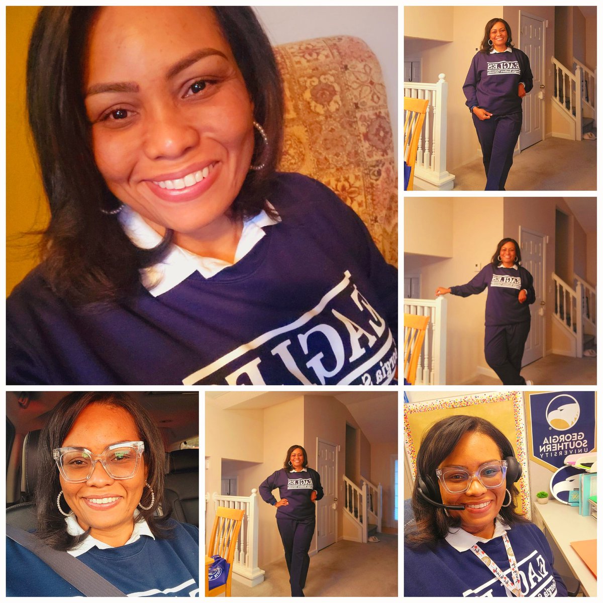 drabaker2014's tweet photo. It's a #TrueBlueMonday here in metro Atlanta today. Looking forward to cheering on our @GSAthletics_MBB at Georgia Tech tonight! #HailSouthern #WreckTech #pregamesocial #TrueBlue #EaglesandPearls https://t.co/yvRqa4jP2V