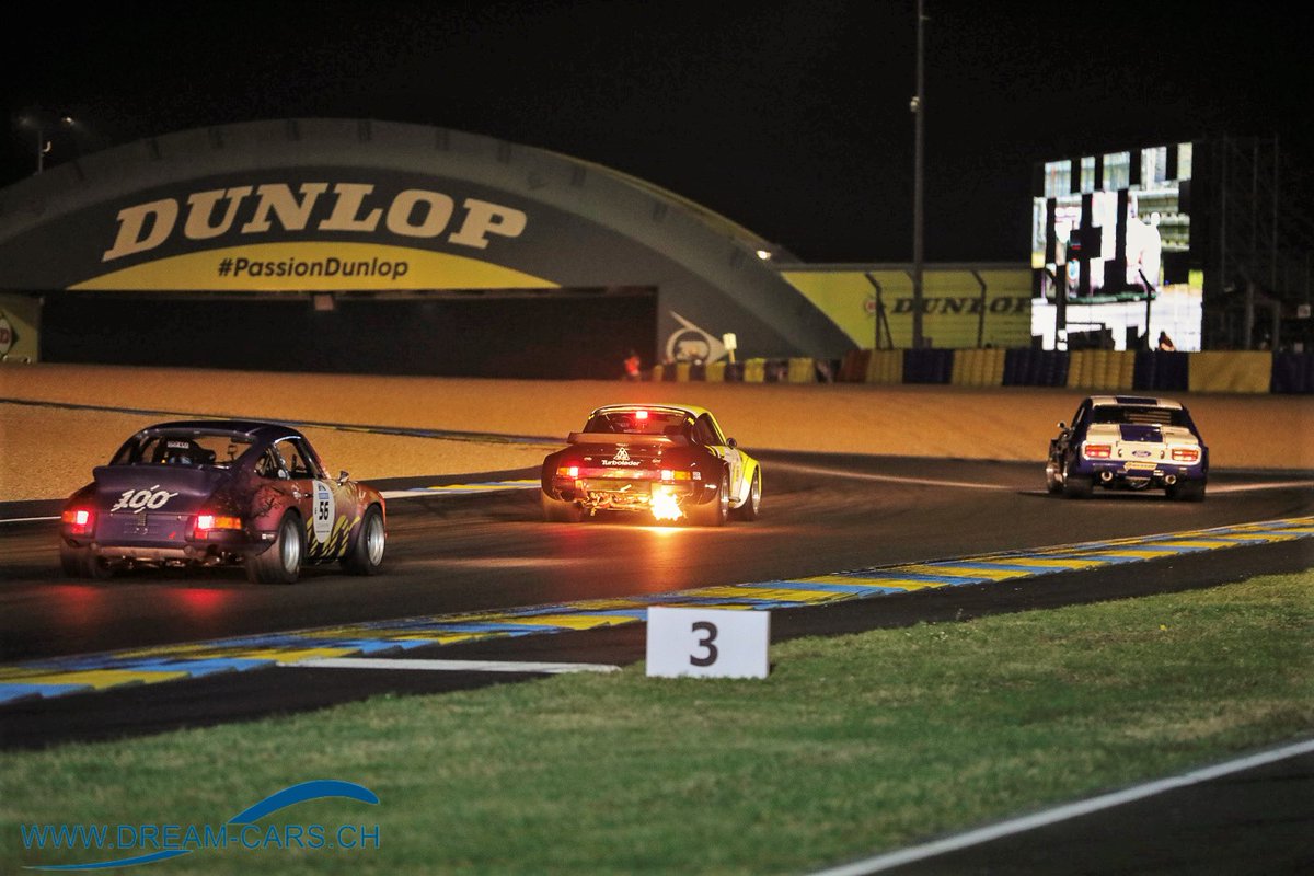 Night at Le Mans Classic 2023 with Porsche and Ford #Porsche #Ford #FordCapri #Racing #LeMans