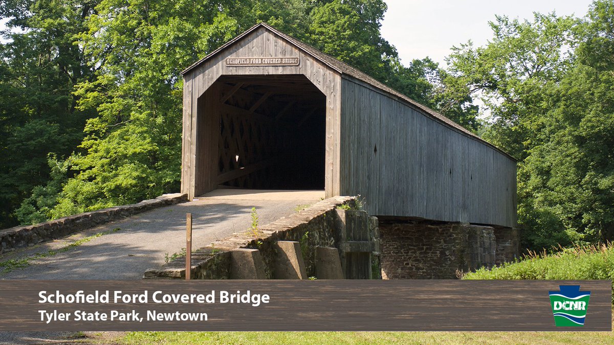 DCNRnews's tweet photo. This bridge connected Newtown and Northampton Townships for 118 years. After being destroyed by fire, the Schofield Ford Covered Bridge was rebuilt. Learn more about this historic bridge in #TylerStatePark ➡ https://t.co/cJdSG3xmMS. #HistoricBridgeAwarenessMonth #PaStateParks https://t.co/ezxdVhQkqi