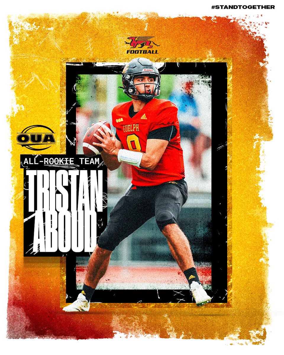 Congratulations to our QB, Tristan Aboud for being on the OUA All-Rookie Team! He was a top 5 QB in the country based on efficiency and had a 70% completion rate. Tristan becomes the 20th Gryphon football player to be named to the OUA's All-Rookie Team. The future is bright! 🌟