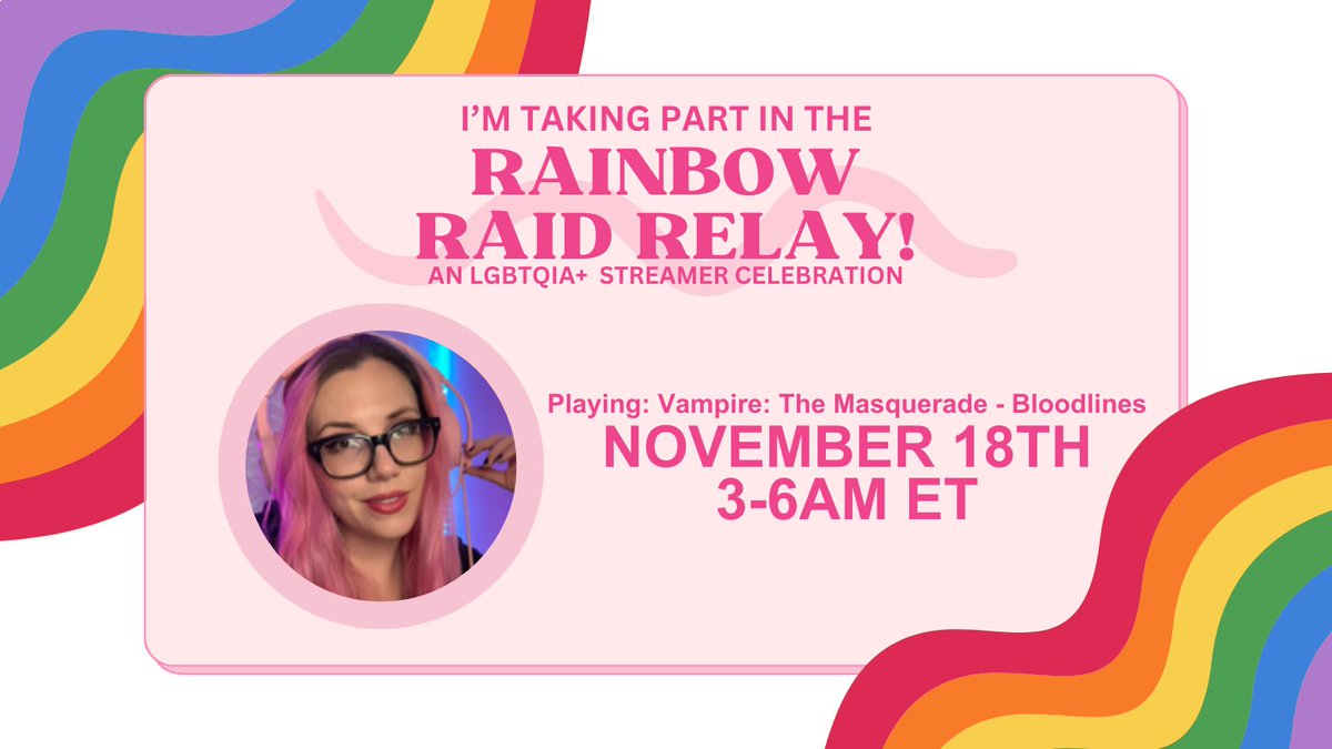 WHAT IS UP MY QUEERS?!? Join me + a plethora of amazing LGBTQ+ streamers (<a href="/nicknmr/">nick robinson</a> <a href="/ItsToptimus/">Toptimus</a> <a href="/jiggly_peach/">Jiggly</a> <a href="/raeynshine/">RaeynShine 🌦️</a> <a href="/HisMajesty/">Eight Legs of Sin🌈</a> <a href="/PunpkinQueen/">PunpkinQueen 🏳️‍⚧️</a> @tosseray <a href="/ULinkage2/">Ultimate Linkage</a> <a href="/TheAwfulGaymer/">TheAwfulGaymer</a> <a href="/BobaBoiVT/">BobaBobaBoi</a> + more) for a 48 marathon of queer games Nov 17-19th!
twitch.tv/AnjaKeister