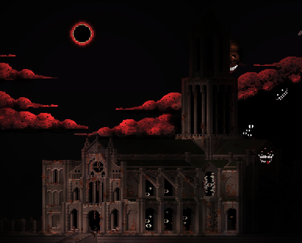 rTerraria's tweet photo. My build for the Halloween Contest, The Cathedral of the Consumed https://t.co/4E3QA2YpRQ https://t.co/SBpT9WBh6B
