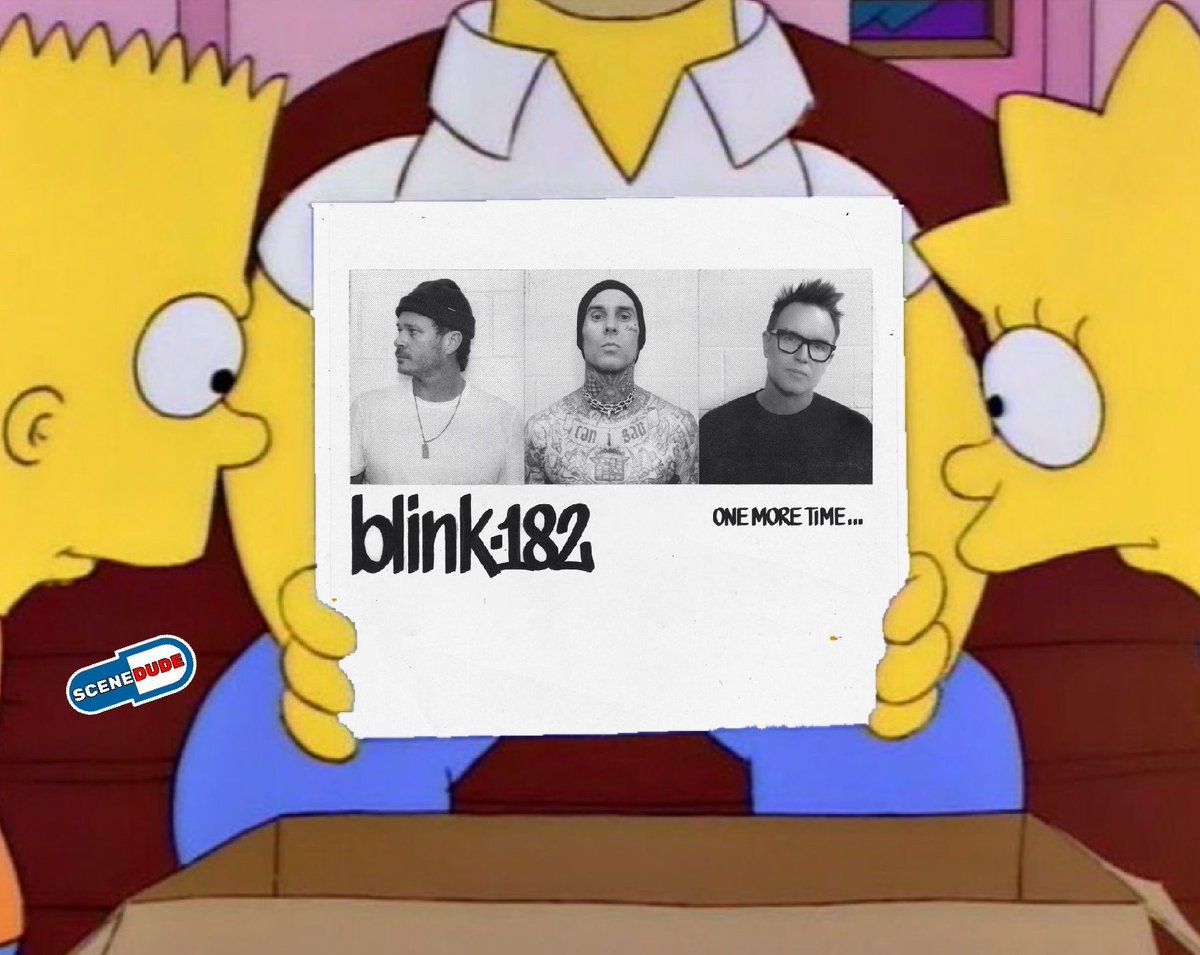 thescenedude's tweet photo. Parenting done right by showing them the new blink-182 record https://t.co/TogT6niqbK