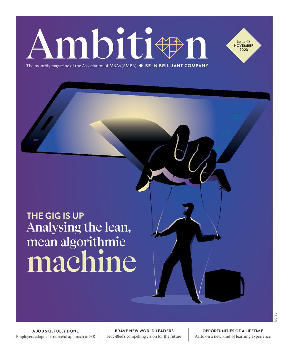 Delighted to see our gig work research at <a href="/CUBSucc/">Cork University Business School (CUBS)</a> features on front cover and inside the latest issue of AMBA’s publication - Ambition edition.pagesuite-professional.co.uk/html5/reader/p…