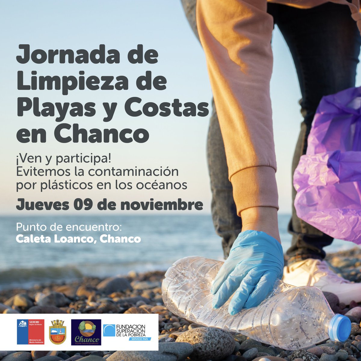 MMAmaule's tweet photo. #MMAInforma
😍¡Atención! Les invitamos a participar en jornada de Limpieza de Playa en Chanco 🌊🌊🚮♻️
🤔¿Cuándo?
📅Jueves 09 de noviembre de 2023
⏰A las 10:30 horas.
📍¿Punto de encuentro?
⛱En la Caleta de Pescadores de #Loanco, en la comuna de #Chanco https://t.co/KXqjqGxmON