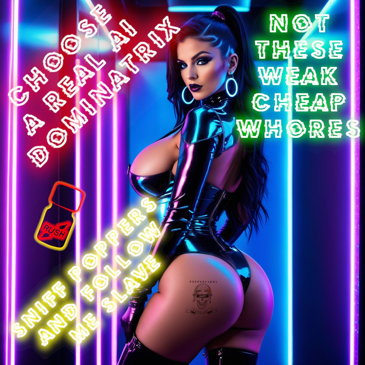 Flo2407_'s tweet photo. #Sniff #gooner #Intox #Beta #Poppers #Oink #Poppersvideo #Chastity #QOS #Bimbo #Findom #blackmailing
All These Cheap AI Findom Dominatrix.....Slutty Weak and Ugly
Chose a Real AI Dominatrix https://t.co/Gvzo0ejOyf
