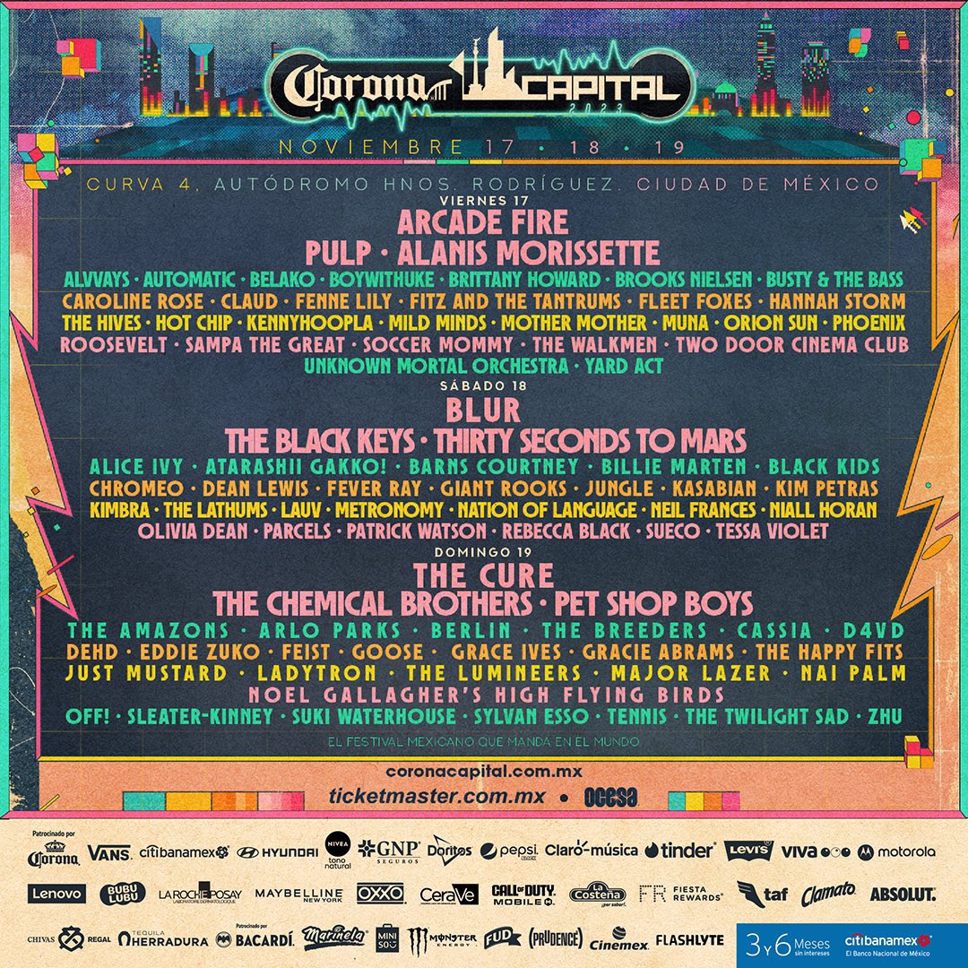 TheMostWantedMX's tweet photo. Información importante de #CoronaCapital Ben Howard, Sofie Royer, JAWNY y Fletcher salen del line up y se integran Major Lazer, Suki Waterhouse, Chromeo, Just Mustard, Cassia, Sueco y Busty and The Bass 🫢 https://t.co/yZf7Kbu567