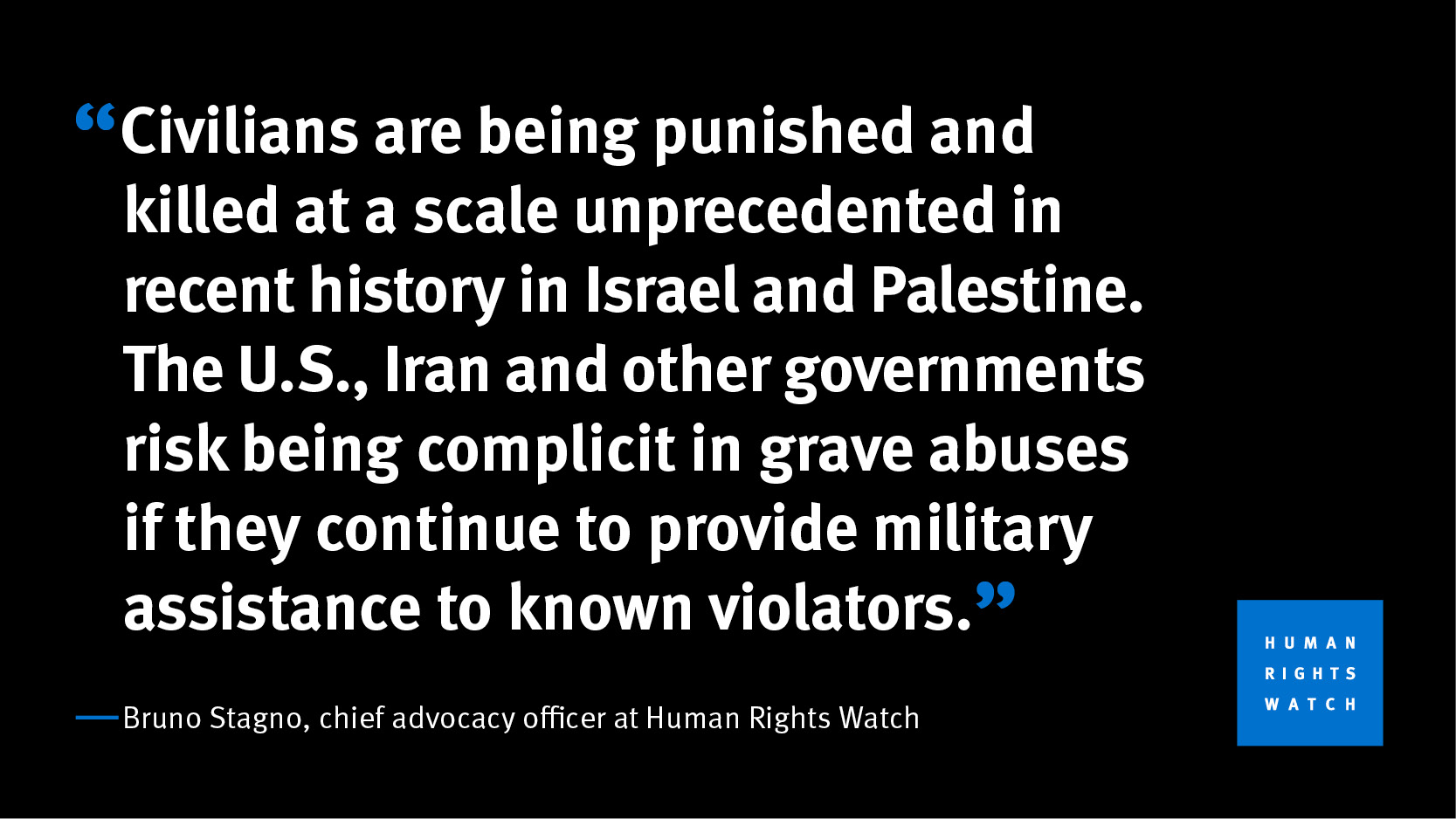 Omar Shakir on X: &ldquo;Civilians are being punished &amp; killed at a 