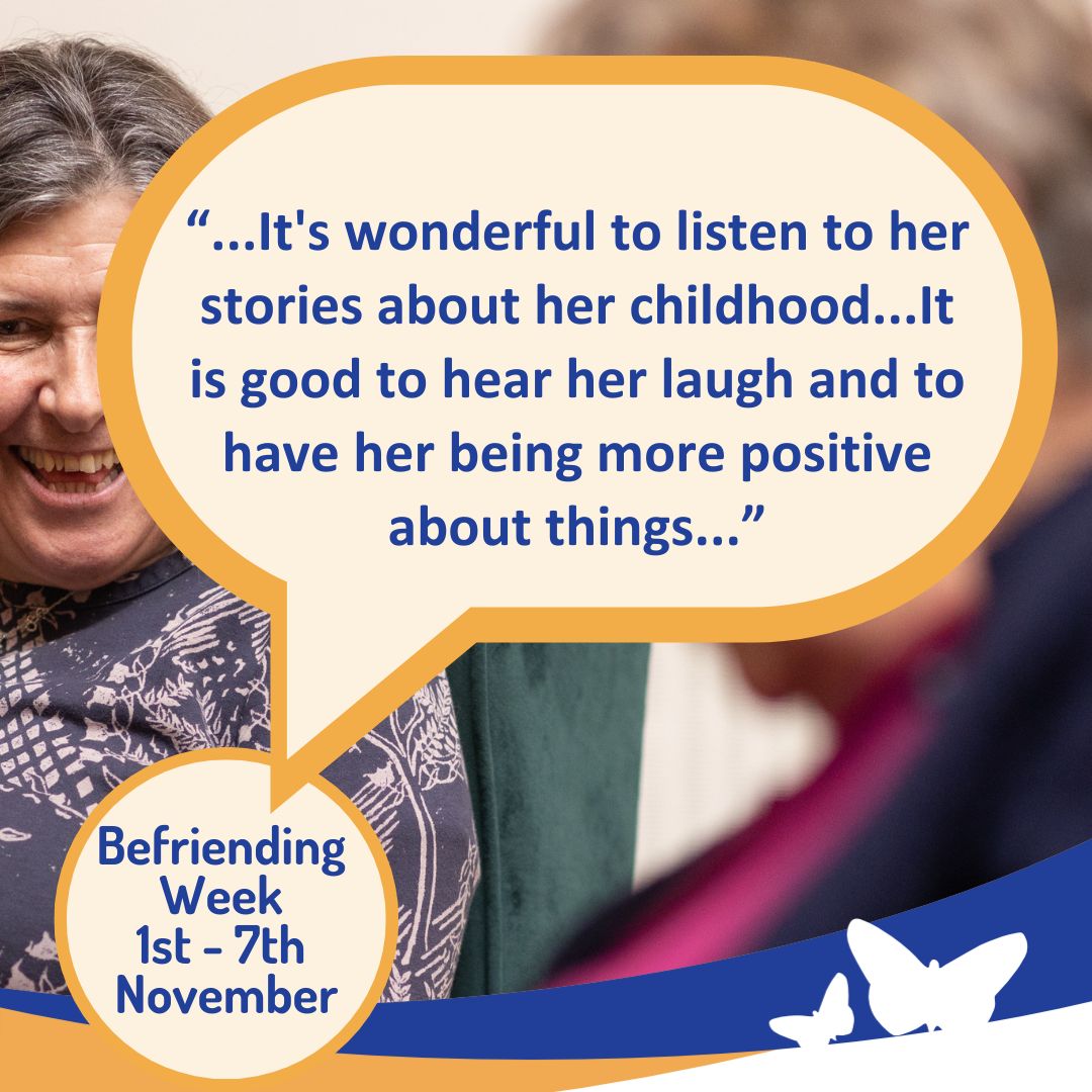 KEMPHospice's tweet photo. Here's what one of our #Befriending #Volunteers had to say about her experience of our new #BefriendingService 🦋
Do you have some spare time and could volunteer to help us grow the Service? Visit https://t.co/SSwu27dWXk to find out more 💙💛
#BefriendingWeek #WorcestershireHour https://t.co/eid8bzlUFX