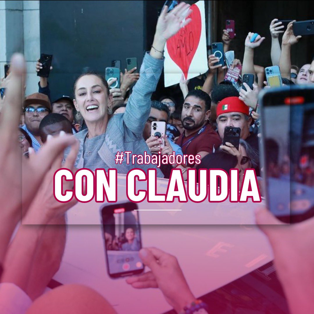 La doctora Claudia Sheinbaum y los trabajadores hacen equipo 🫱🏽‍🫲🏾 por un México 🇲🇽 mejor 🙌🏻#TrabajadoresConClaudia 💪🏼
#Claudiadores 🛡️