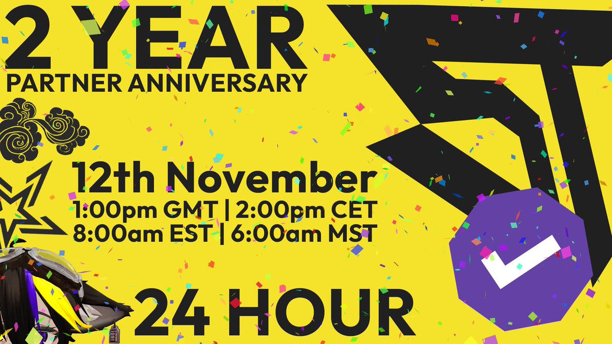 stafare's tweet photo. 12/11/23 13:00
Celebrating 2 years since you guys helped me get to twitch partner and achieve a dream of mine I never knew I had! Thank-you All so much! Please join me to celebrate for a day filled with fun and finally showing you what I've been working on!
I'M SO EXCITED!