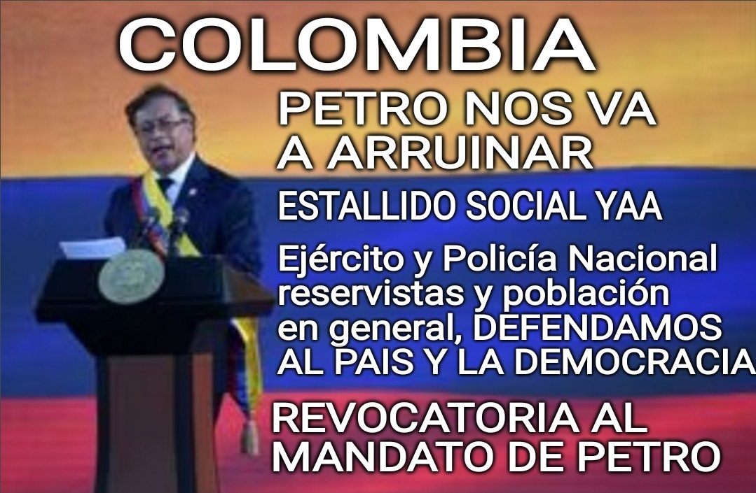 camilo1144's tweet photo. @RevistaSemana @Germania7777777 COMPARTAN 

@MoralesViviane @EEZapateiro @MariaFdaCabal @MiguelPoloP @JotaPeHernandez @PETRIIISTAAAAS @MiguelUribeT @PalomaValenciaL AYÚDENNOS establecer fecha para iniciar protestar para SACAR A PETRO DEL PODER 

SALGAMOS A LA CALLE Y SAQUEMOS A PETRO 

NO MAS PETRO NO MAS PETRO https://t.co/VrCTWmP6uf