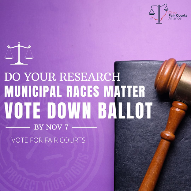 ohfaircourts's tweet photo. π³οΈ Tomorrow is #ElectionDay! Local elections have a HUGE impact on our daily lives so before you #vote get to know the candidates running for municipal court in your Ohio county.
β‘οΈ Find candidate info & bios at https://t.co/V72ar3gi53
#FairCourts #VoteforJudges #CourtsMatter https://t.co/jdG6Dp7s9Z