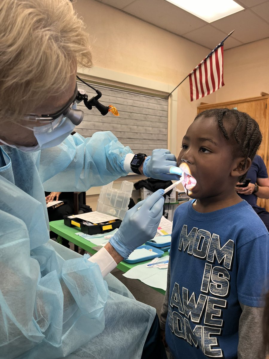 PinewoodEEC's tweet photo. Pinewood EEC had a wonderful opportunity for dental check ups thanks to the partnership established by our District. Parents were very appreciative of this resource. Success begins in Preschool! @earlyed_la @LASchoolsNorth @MLB4PreK @ECED4LA @Kelly4LASchools https://t.co/pFeKVWX5Uq