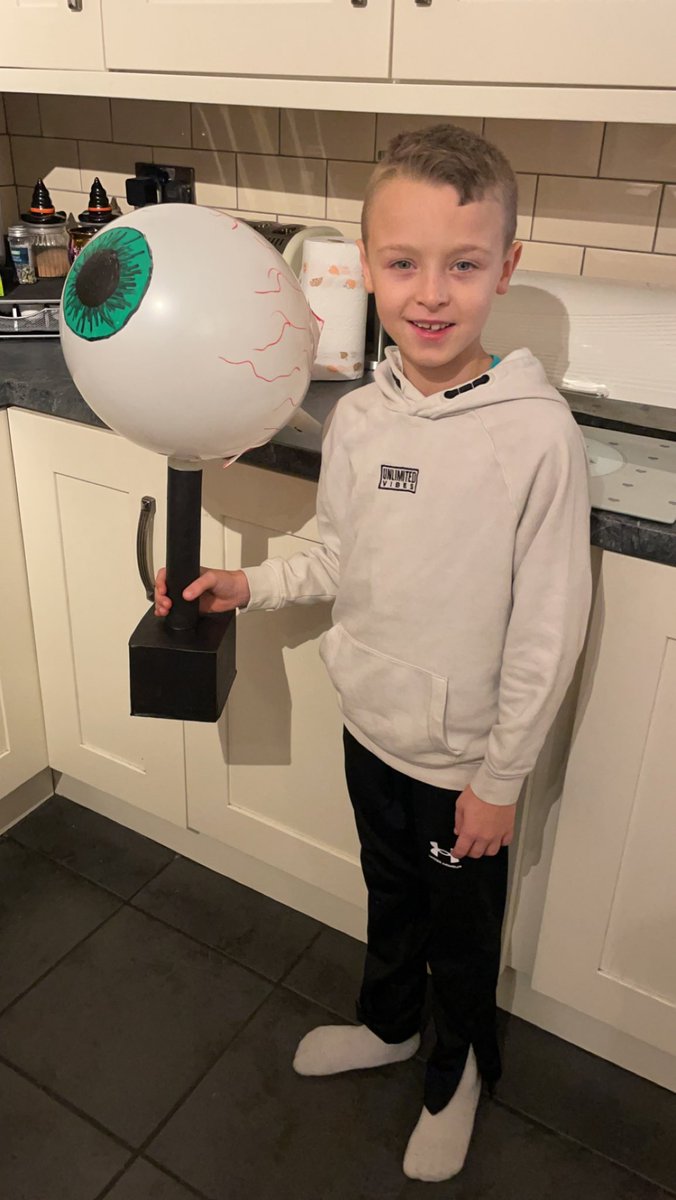 laurar1210's tweet photo. Easton loved making his 3D eyeball complete with optic nerve and lateral rectus muscle 👀❤️💙 @YsgolBroSannan @MsJonesYBS https://t.co/n9NLocO91y