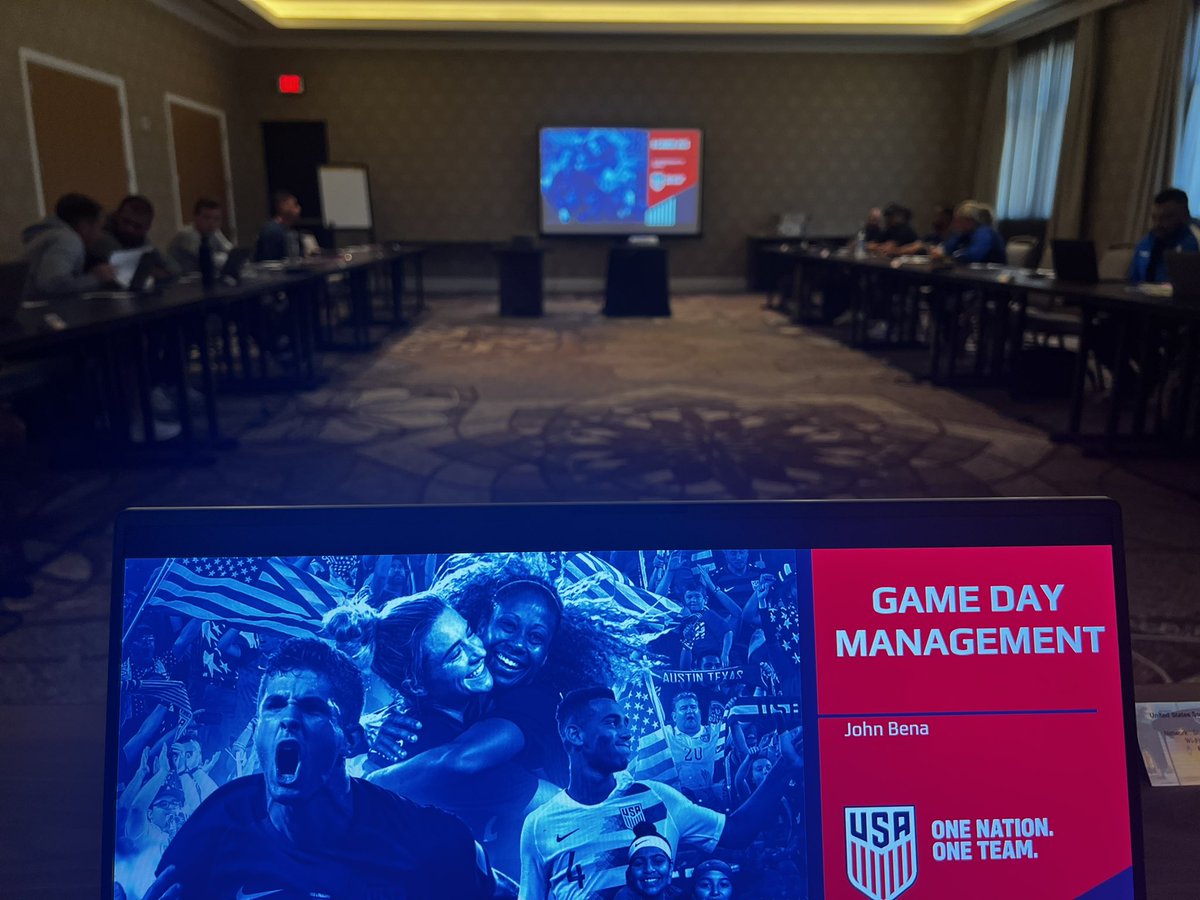 CoachJohnBena's tweet photo. Back in Texas for Phase II of the #BCourse! Looking forward to really focusing in on being the best I can be for the players I am fortunate enough to work with! #ContinuousImprovement #CompeteEveryDay @ussoccer_coach https://t.co/nk15iLRM5P