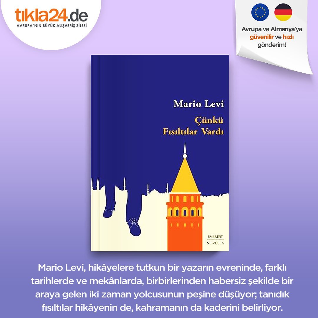 tikla24's tweet photo. 'Her hikâyenin bir kaderi vardı...' Mario Levi, hikâyelere tutkun bir yazarın evreninde, farklı tarihlerde ve mekânlarda, birbirlerinden habersiz şekilde bir araya gelen iki zaman yolcusunun peşine düşüyor...

🇪🇺https://t.co/8gEpishezI

@EverestKitap 
@mariolevi_ https://t.co/o4jo4CR2rN