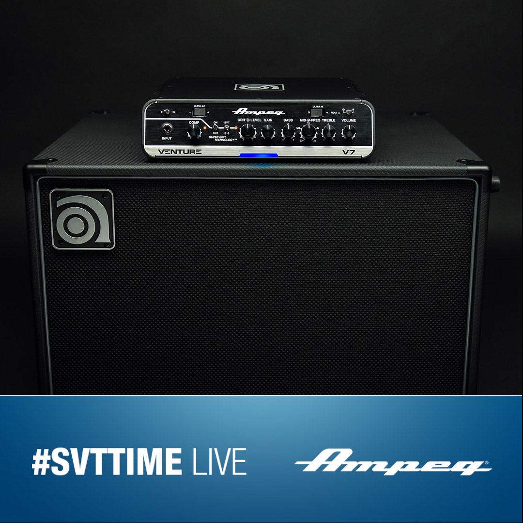 Join us tomorrow, Nov 7th @ 11 am PT / 1 pm CT / 2 pm ET / 7 pm GMT on the Ampeg YouTube channel for a Venture Series episode of #SVTTime Live hosted by Ampeg Brand Marketing Manager Dino Monoxelos, and Ampeg Products Manager Dom Liberati.