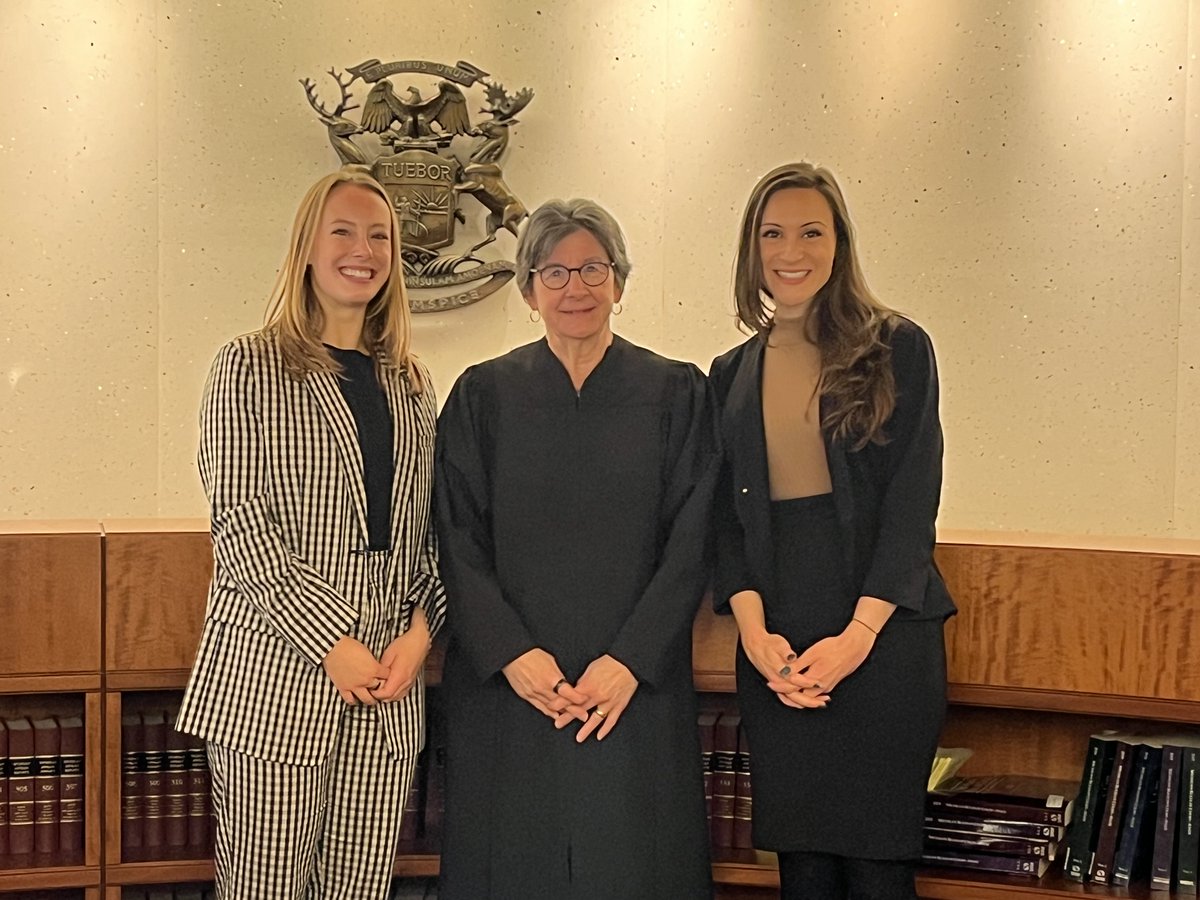 SADOmich's tweet photo. Congratulations to SADO Assistant Defenders Dominica Convertino and Gabrielle Barber, who were sworn into the Michigan Bar today by Michigan Court of Appeals Chief Judge Elizabeth Gleicher! https://t.co/DBDOgvMdbt