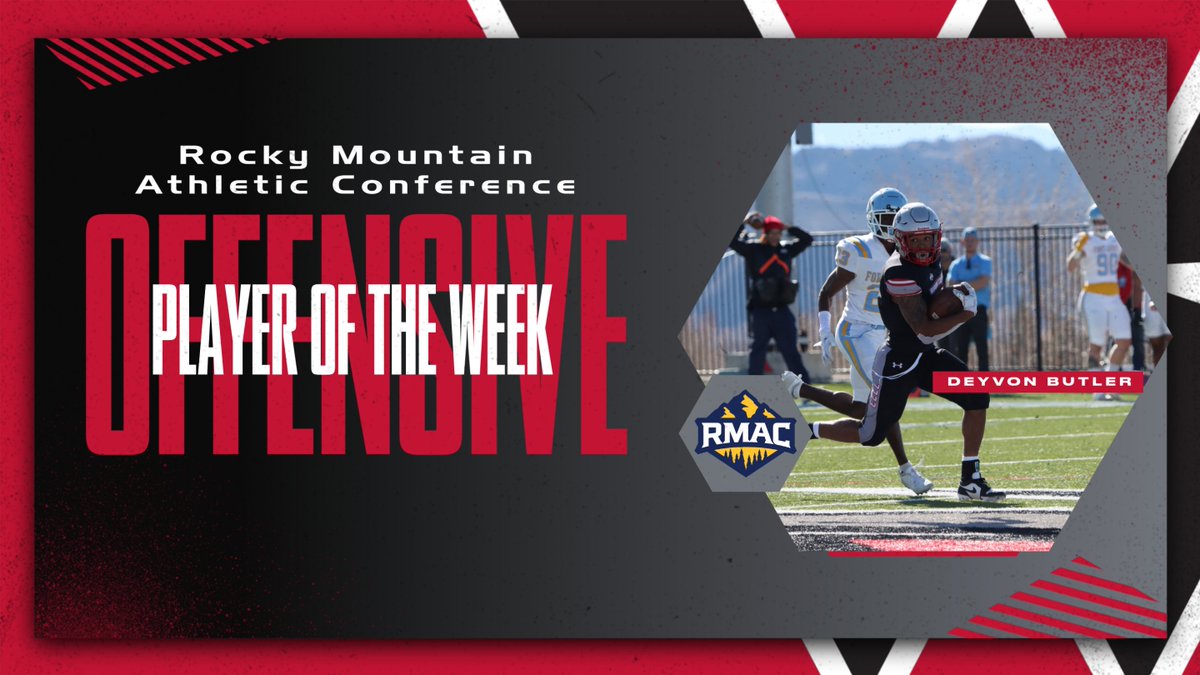 Deyvon Butler earns RMAC Offensive Player of the Week honors after recording 240 rushing yards last weekend. Read more at gomountaineers.com 
#ThinAirCrew
