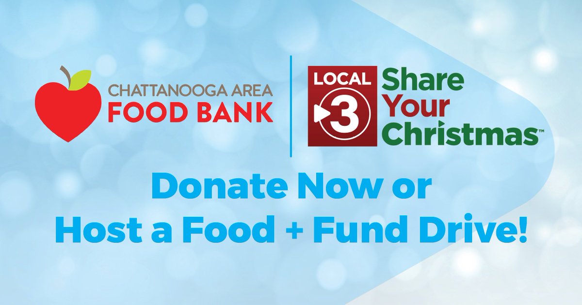 chattfoodbank's tweet photo. 'Tis the season! @Local3News 39th Annual Share Your Christmas event kicks off today!
Donate today, or contact us to host a food drive! Check out the links in our bio to learn more.
https://t.co/TOHOCzSctM
#SYCON3 #ChattAreaFoodBank #EndHunger https://t.co/PvQNS7Yw11