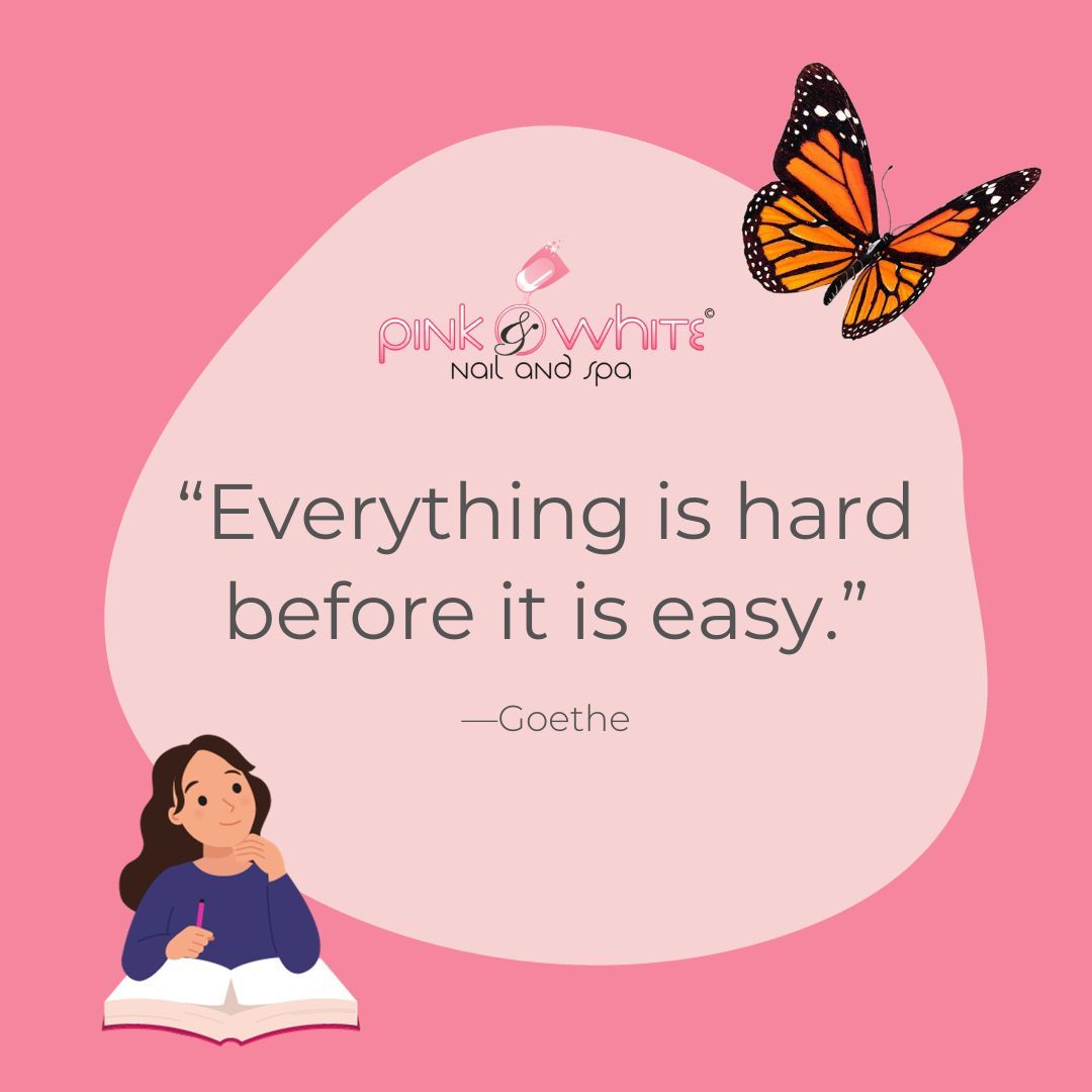PinknWhiteSpa's tweet photo. Even walking was hard before it got easy, so don’t be afraid of trying something new because it might be hard! #motivationalmonday #mondaymotivation #spainspiration #motivationalquotes #inspirationalquotes #insparation https://t.co/iSh7BexE47