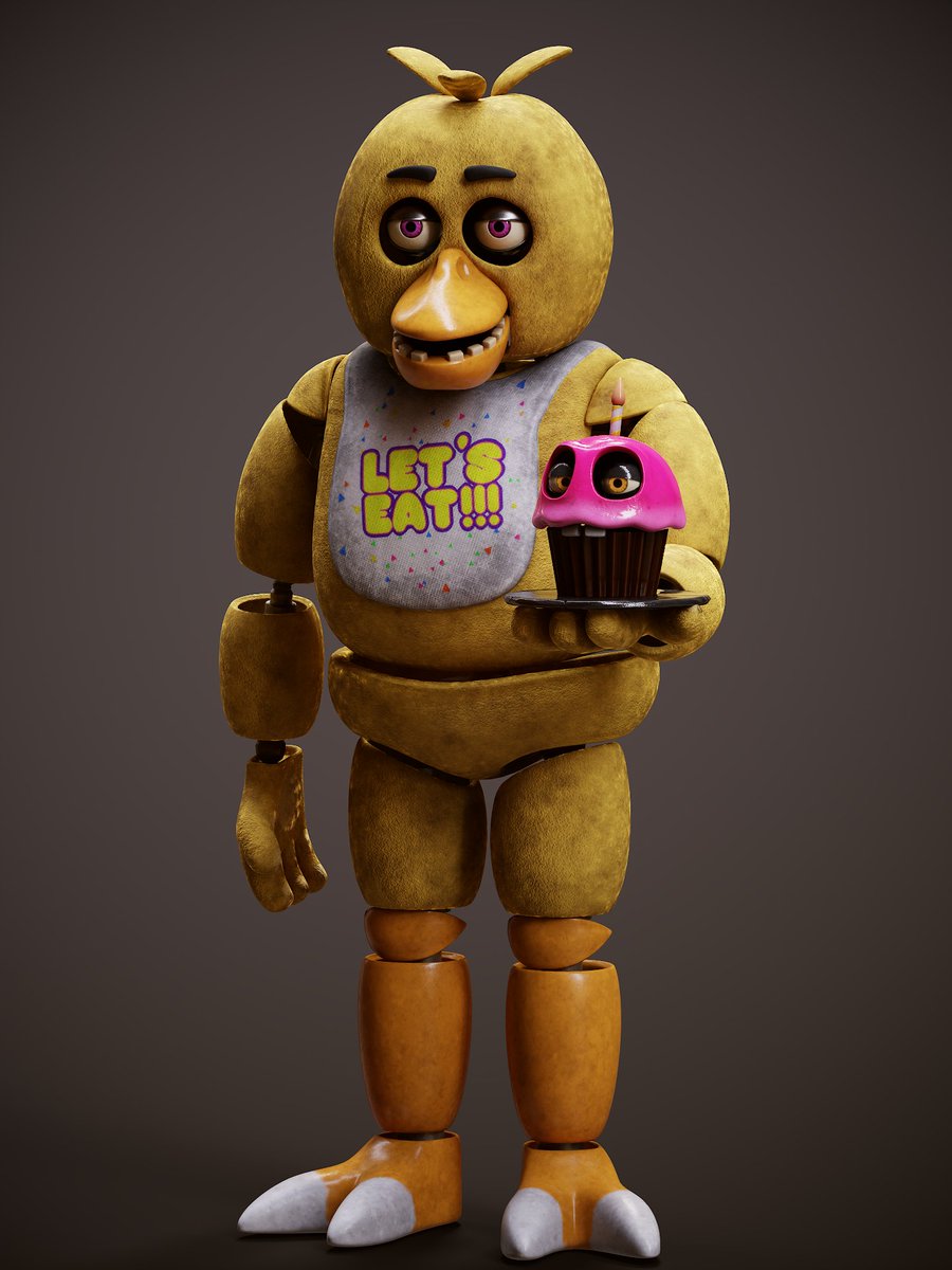 kiiikoshi's tweet photo. Up-Close picture of Chica. The Cupcake was modeled by .@longarmlieshere https://t.co/qAiSZ3Ali4