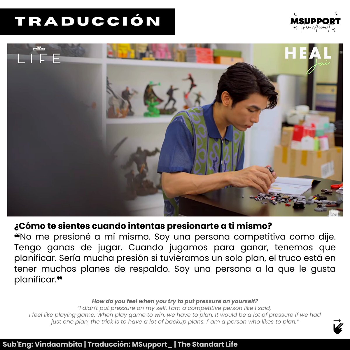 MSupport_'s tweet photo. [𝐓𝐫𝐚𝐝𝐮𝐜𝐜𝐢𝐨́𝐧 | 𝐓𝐡𝐞 𝐒𝐭𝐚𝐧𝐝𝐚𝐫𝐝 𝐋𝐢𝐟𝐞] • Fragmentos de la entrevista con The Standard Life.

Sub' Eng: @Vindaambita

@MSuppasit #THESTANDARDLIFE #HealJai #MewSuppasit #มิวศุภศิษฏ์ #Mewlions #Thailand https://t.co/2kGxW0tm4L
