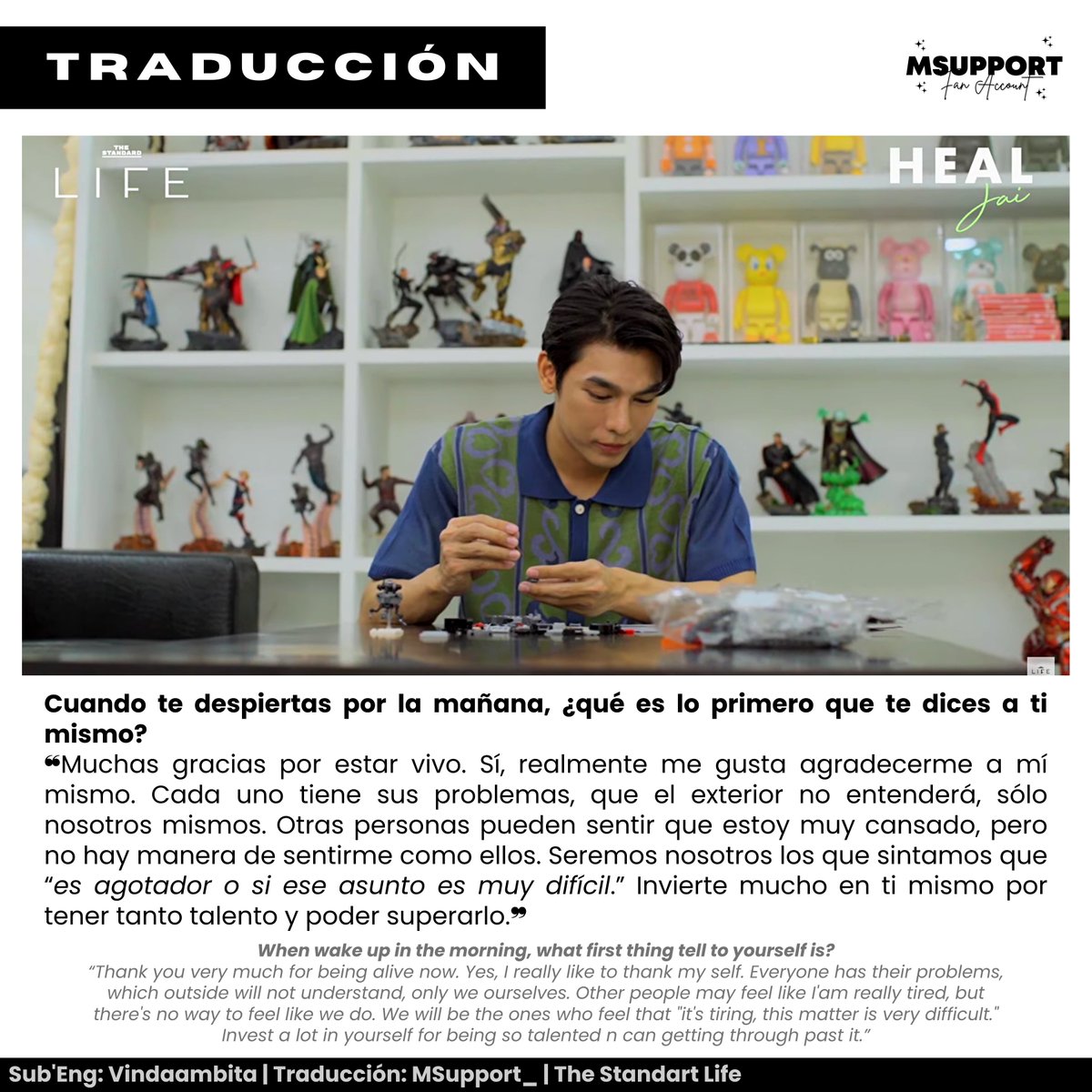 MSupport_'s tweet photo. [𝐓𝐫𝐚𝐝𝐮𝐜𝐜𝐢𝐨́𝐧 | 𝐓𝐡𝐞 𝐒𝐭𝐚𝐧𝐝𝐚𝐫𝐝 𝐋𝐢𝐟𝐞] • Fragmentos de la entrevista con The Standard Life.

Sub' Eng: @Vindaambita

@MSuppasit #THESTANDARDLIFE #HealJai #MewSuppasit #มิวศุภศิษฏ์ #Mewlions #Thailand https://t.co/2kGxW0tm4L