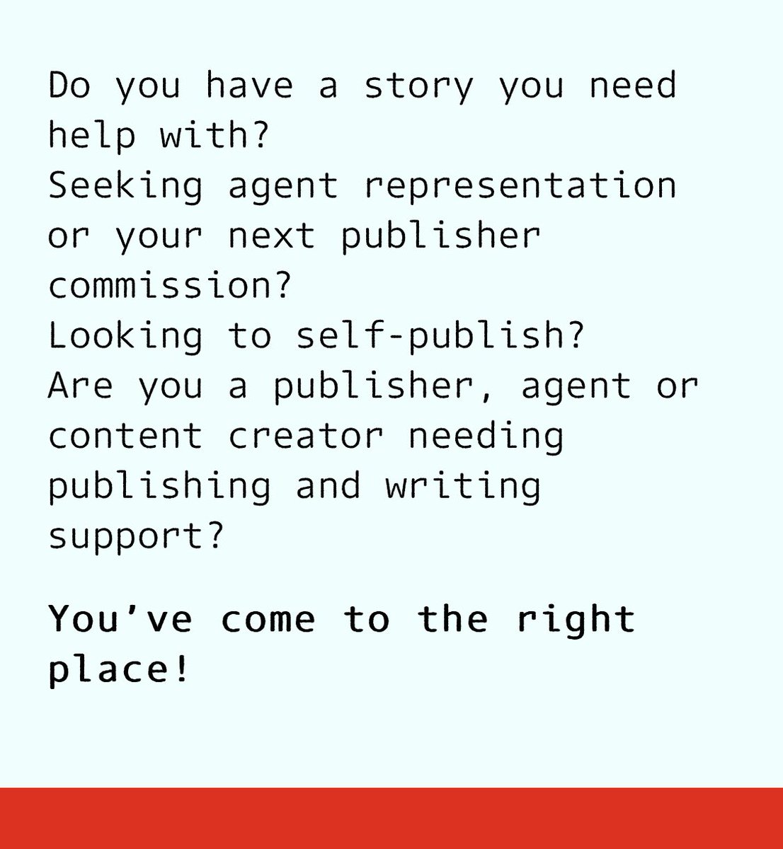 EditorJangles's tweet image. MY NEW WEBSITE IS LIVE
✨
Do you need help with story development, editing, publishing, consultancy, writing?
✨
Please spread the word to writers, illustrators, agents, publishers, content creators, who can find me at laurarobertseditor.com